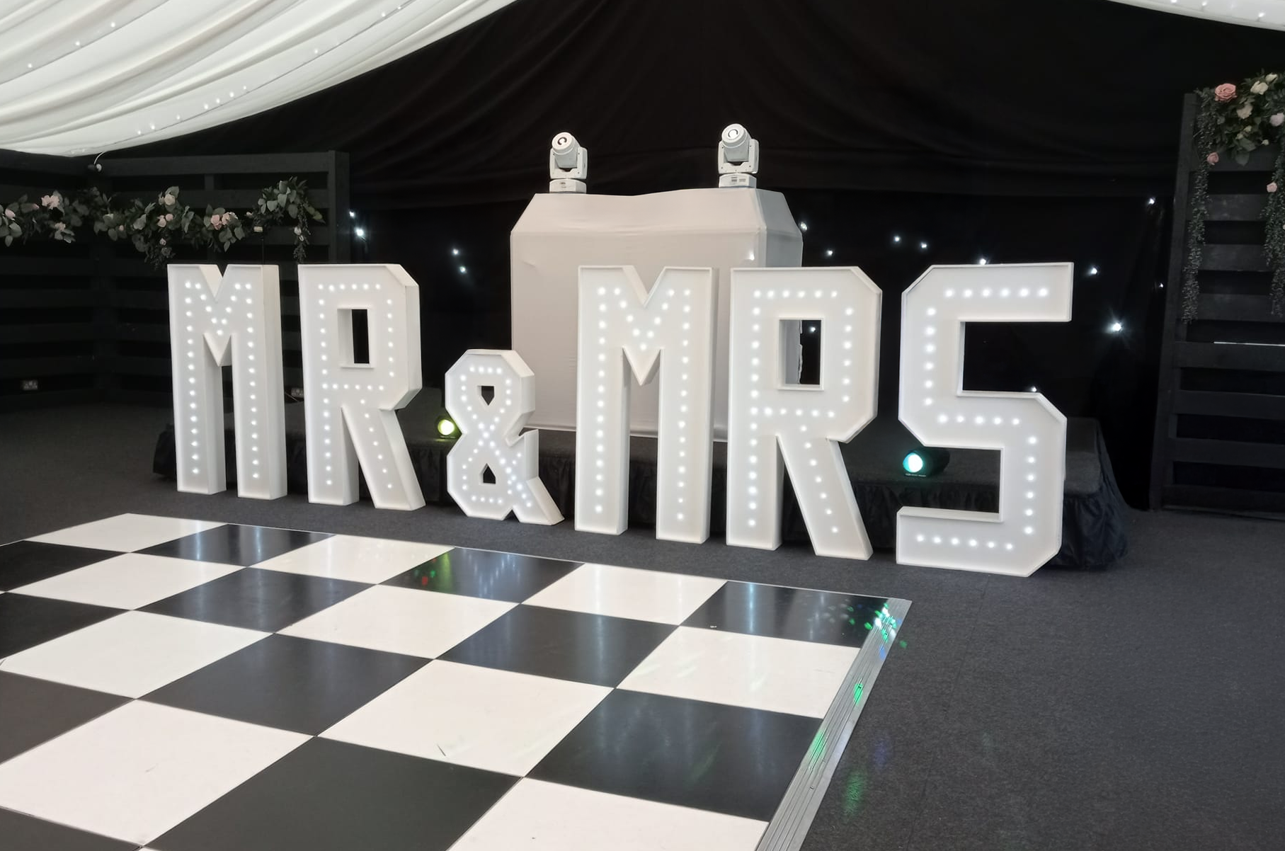 An example of our wedding setup